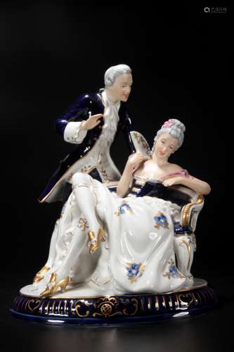 Royal Dux 情侣雕塑瓷偶 捷克