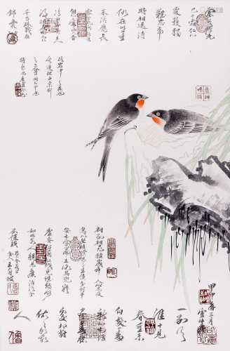 卢坤峰  花鸟