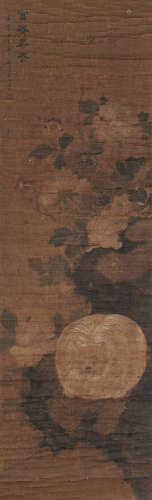 潘歧 1762年作 富贵寿考 立轴 设色绢本