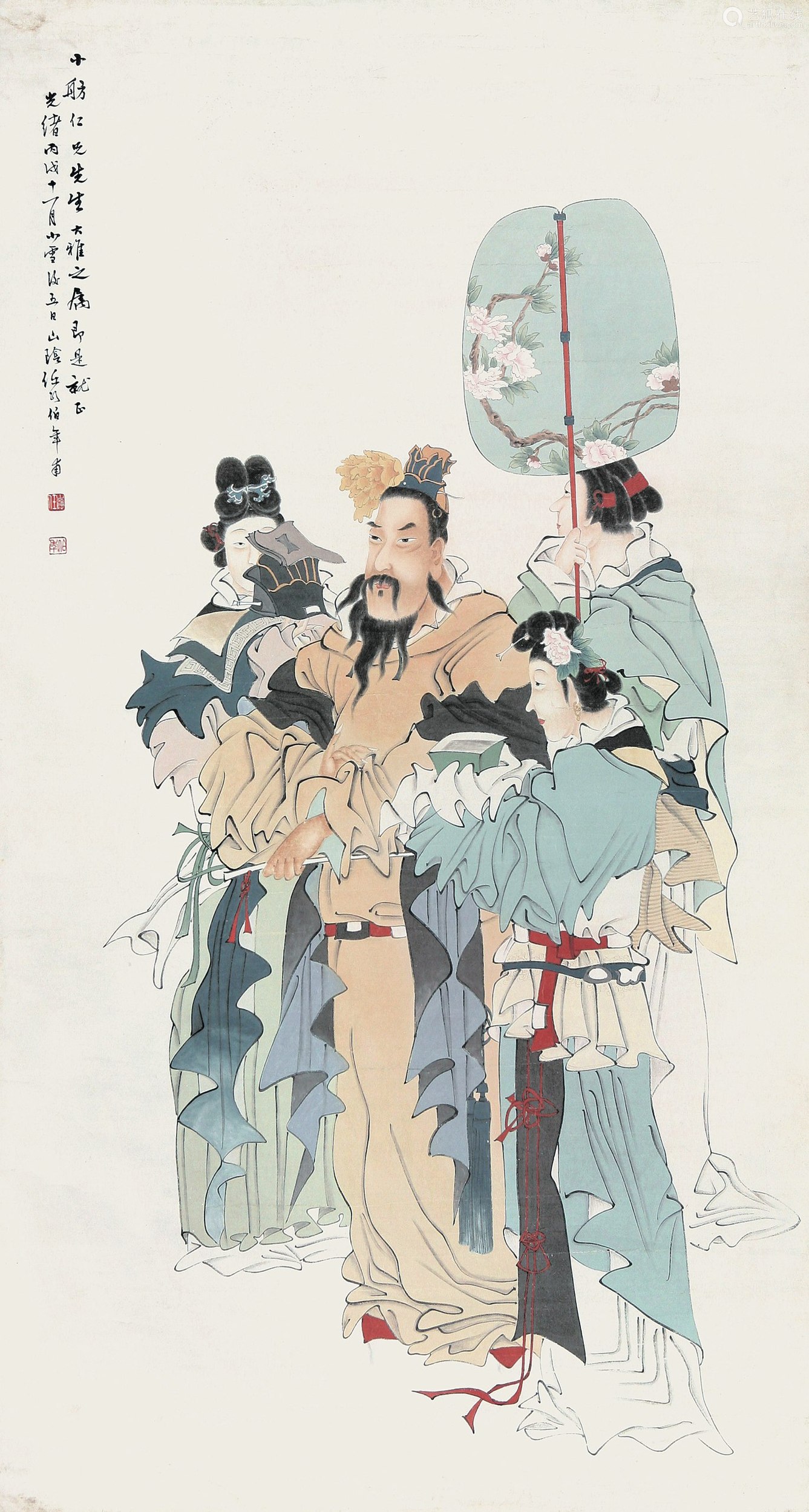 任伯年人物立轴纸本