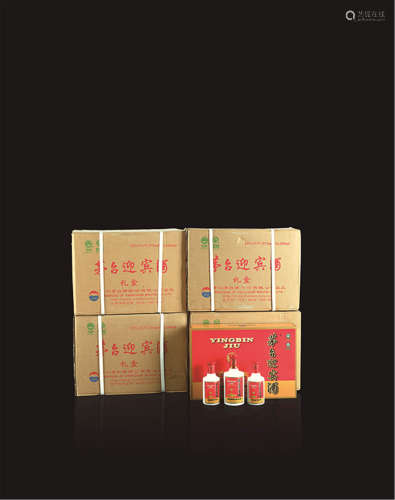 贵州茅台迎宾酒 数量：16礼盒（原箱，附装箱单） 度数：53% 规格：每礼盒375ml+2×200ml 日期：2006年