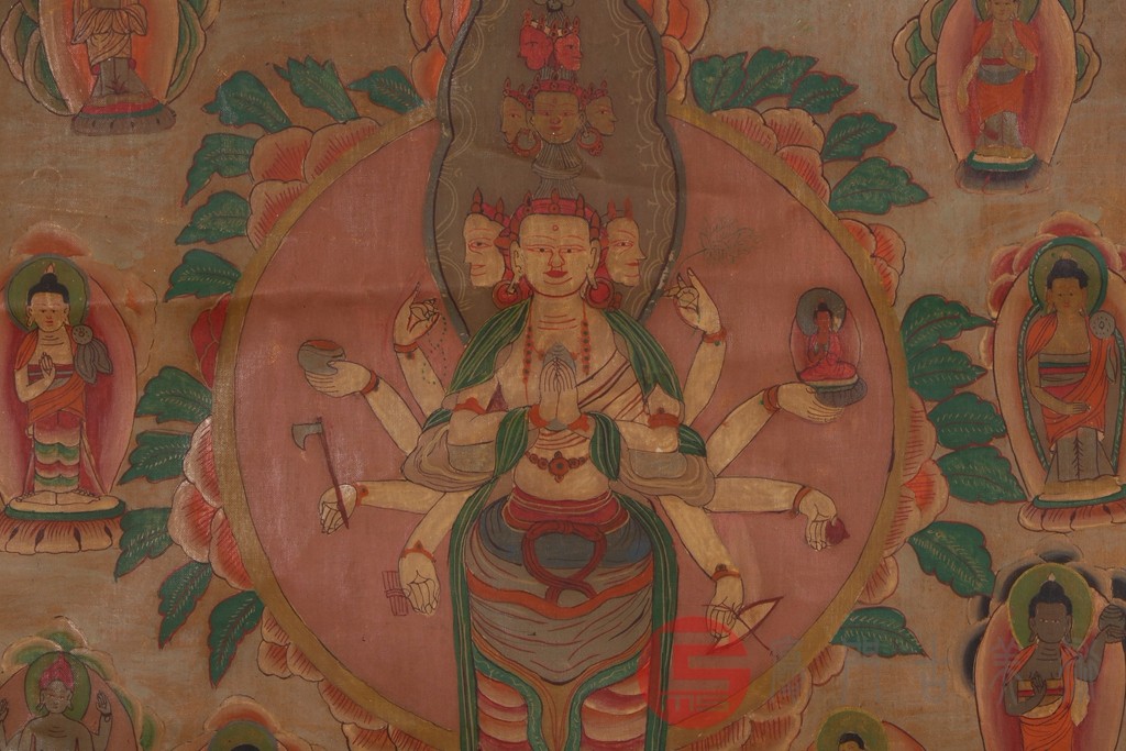 藏传佛教三面八臂观音图片