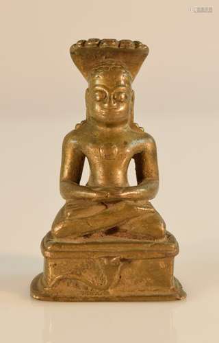 Southeast Asian Bronze Statue of Naga