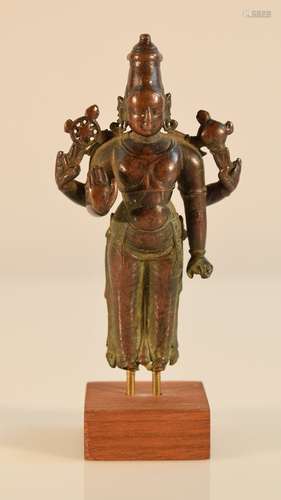 Rare Old Indian Bronze Vishnu