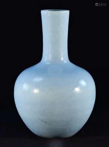 Chinese Blue Monochrome Tian Chung Porcelain Vase
