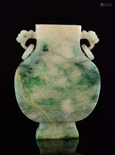 Chinese Jadeite Vase of Flask Shape