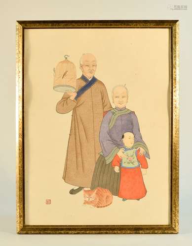 Unusual Chinese Water Color Painting of Manchuria