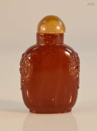 Chinese Amber Snuff Bottle