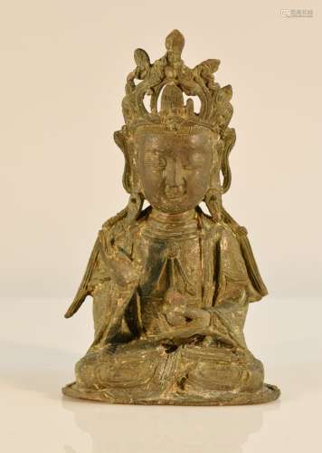 Chinese Ming Bronze Seated Buddha