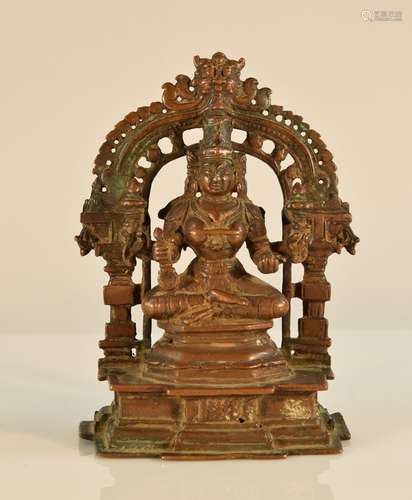 Indian Bronze Figurine on Rectangular Base - Rich