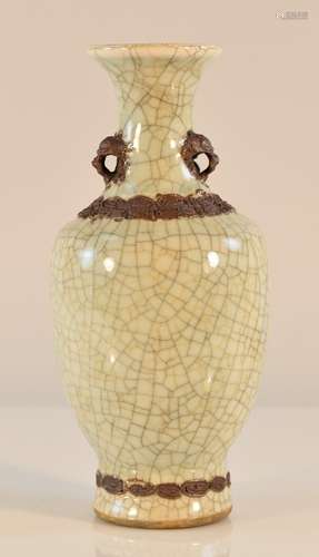 Chinese Crackle Glazed Vase