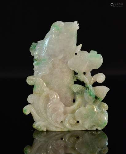 Chinese Carved Jadeite FishÂ 