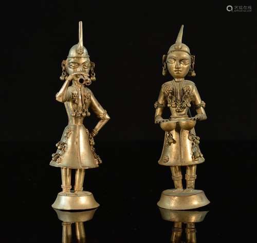 Pair of Indian Metal Dancer