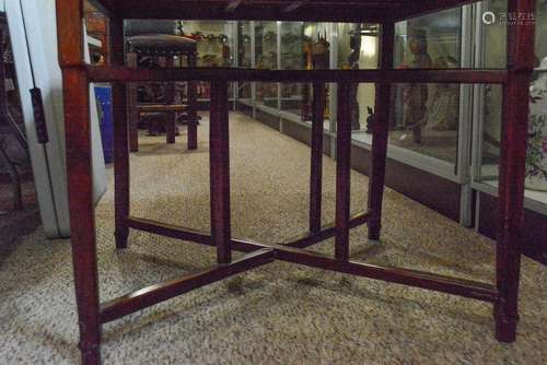 Chinese Rosewood Mahjong Table on Stand