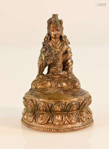 Tibetan Nepalese Bronze Seated Lama