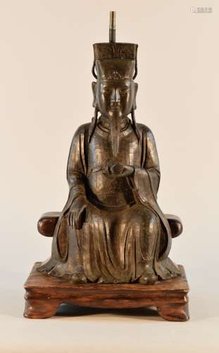 Chinese Ming Seated Bronze Figurine
