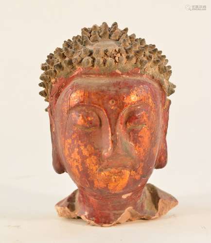 Chinese Ming Stucco Buddha HeadÂ 