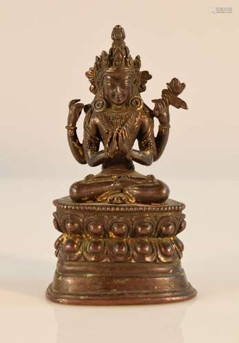 Tibet Pala Revival Bronze Seated Amytaus