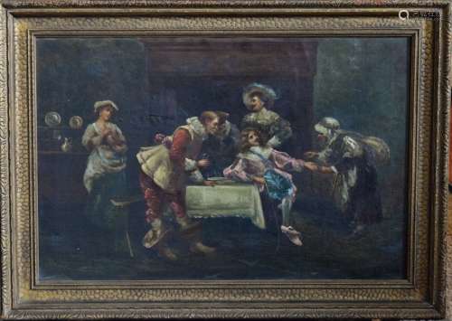 French Oil Painting - Court Scene