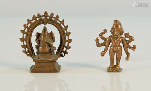 Group of Two Old Indian Bronze Figurine