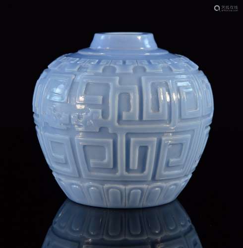 Chinese Peking Glass Ovoid Jar