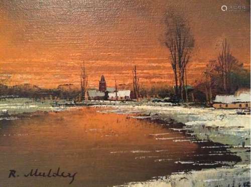 《Winter Landscape》Rik Mulders (20世纪的艺术家)