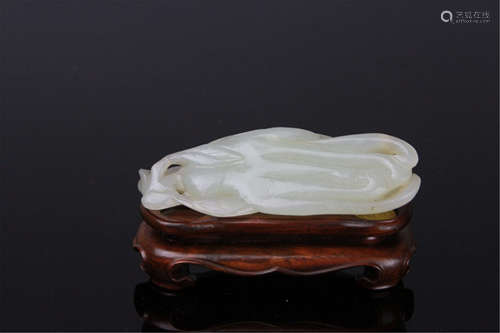 Antique Chinese White Jade Carving