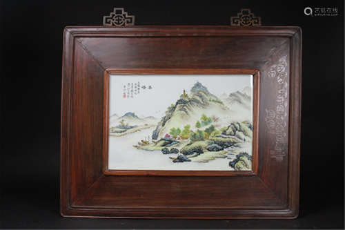 Antique Chinese Porcelain Plaque