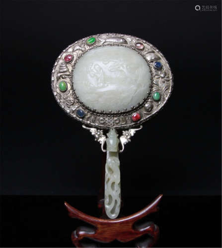 Antique Chinese Silver Mirror