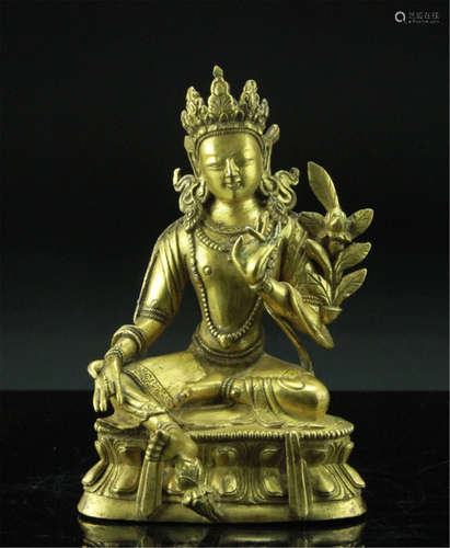 Antique Beautiful Chinese Bronze Buddha