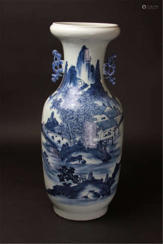 Antique Chinese B&W Porcelain Vase