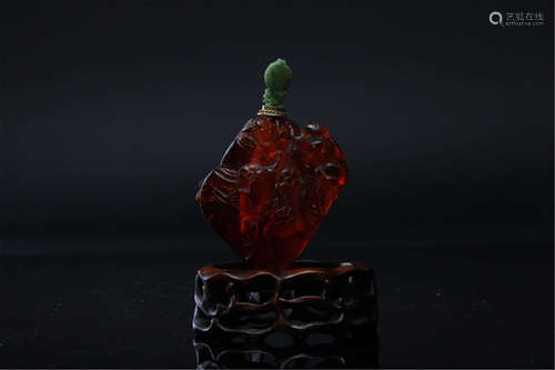 Antique Chinese Amber Snuff Bottle Chinese