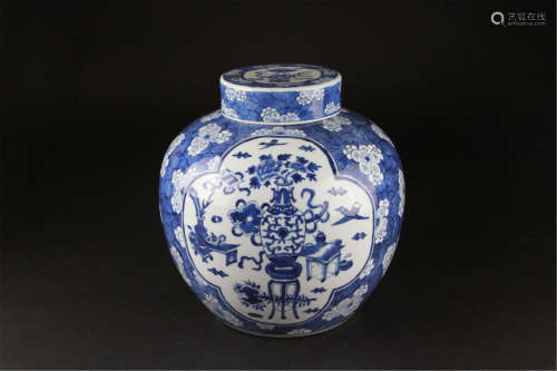 Antique Chinese B/W Cover Jar Christie's