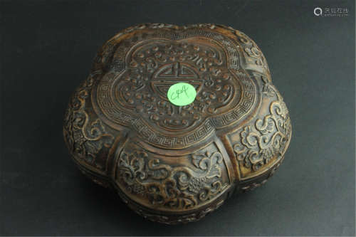 Vintage Chinese Wooden Box With cover