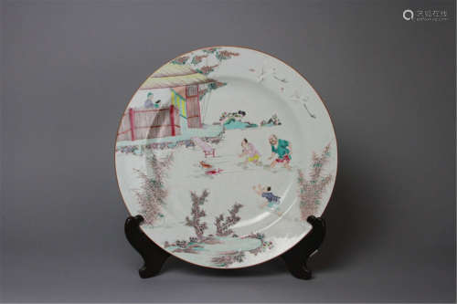 Antique Early Chinese Porcelain Charger