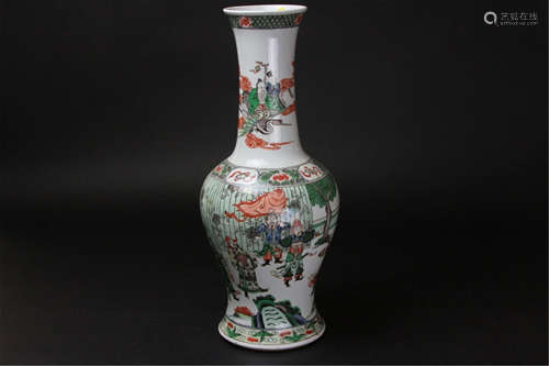 Chinese Famille Verte Porcelain Vase