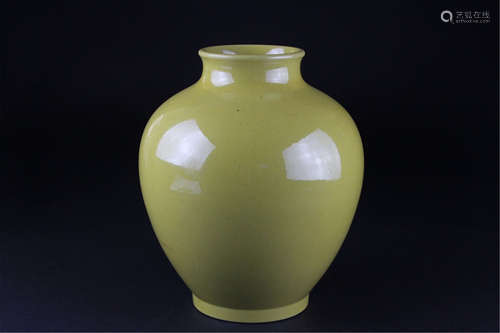 Unusual Chinese Yellow Glaze Jar