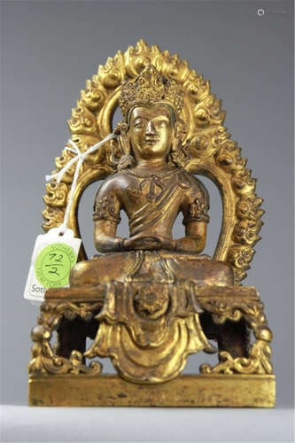 Antique Chinese gilt Bronze Buddha Sotheby's