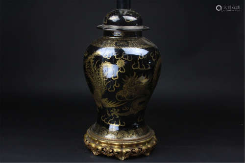 Antique chinese Porcelain Vase Lamp
