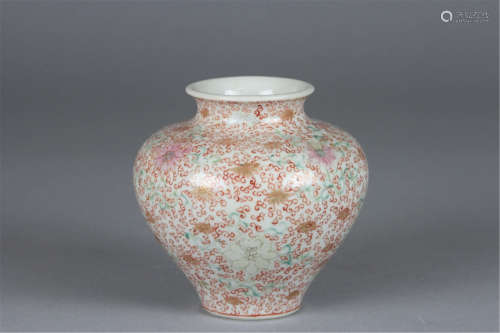 Antique chinese Famille Rose Jar
