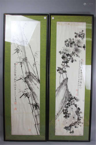 Antique Pair of Chinese Paintings