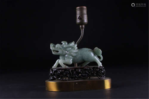 Antique Chinese Jadeite Lamp