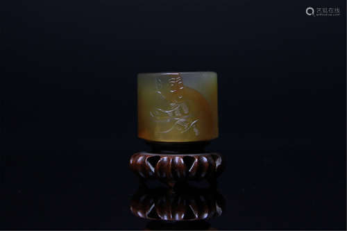 Antique Chinese Agate Thumb Ring