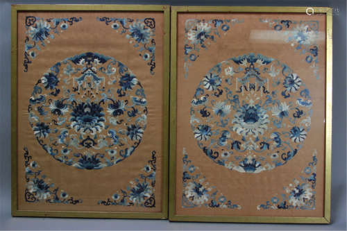 Antique Pair of Chinese Embroidery