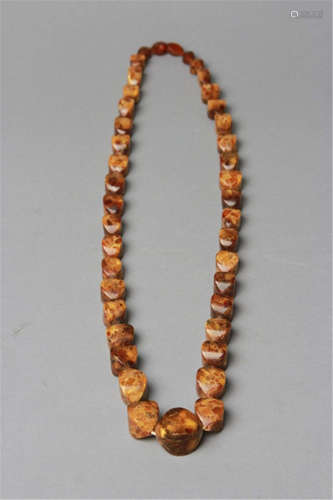 Antique Chinese Amber Necklace