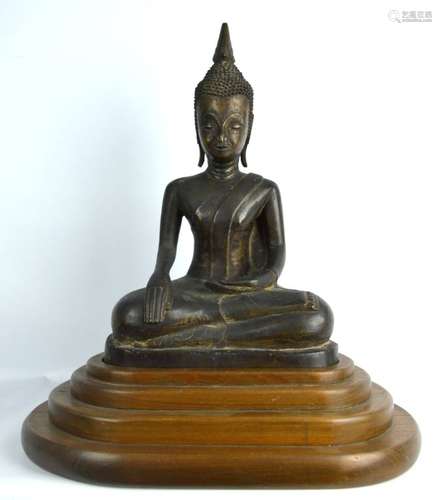 Antique Asian Cast Bronze Seated Buddha