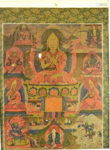 18th C Tibet Thanka of Tsongkhapa