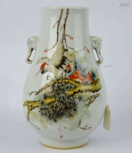 Chinese Republic Enameled Porcelain Vase