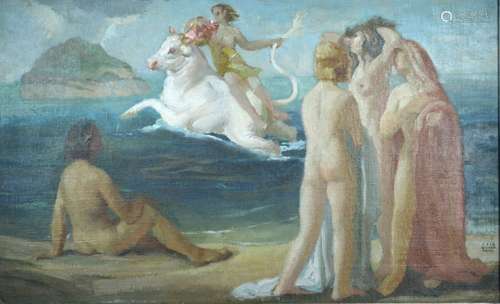 Ezio Giovannozzi; circa 1930, Oil Sketch for Mural