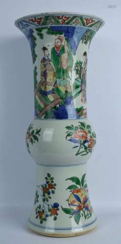 Kangxi Chinese Famille Verte Porcelain Vase